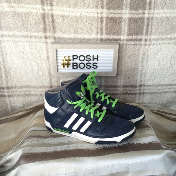 navy green adidas shoes